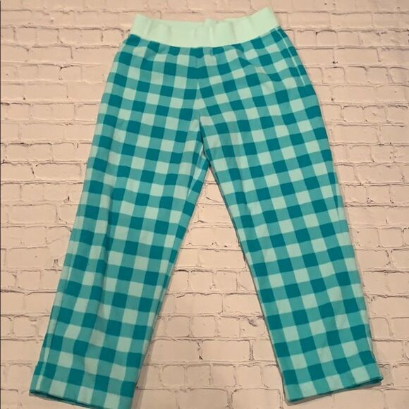 Lands' End Fleece Check Pajama Pants - Picture 1 of 3